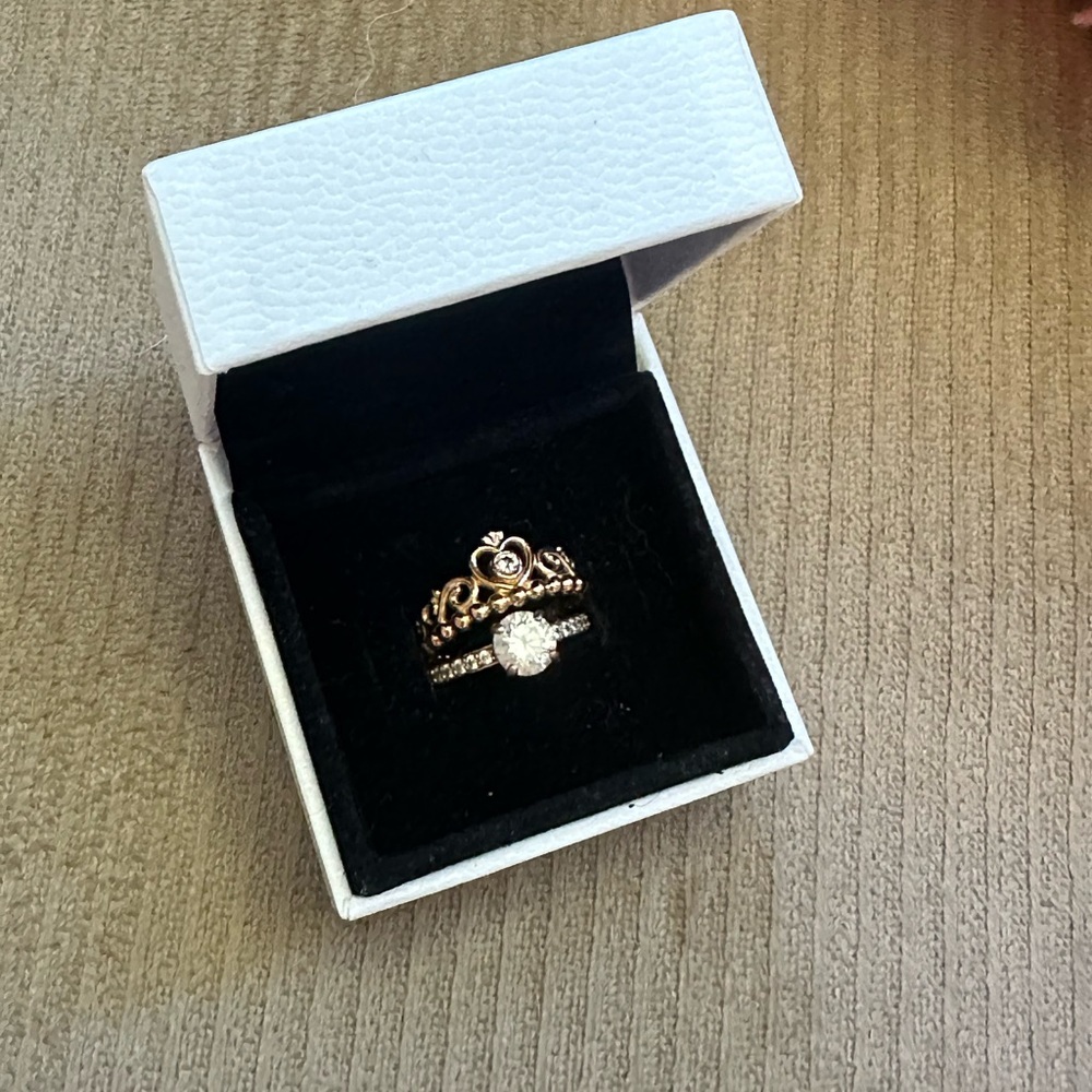 Pandora Rose Gold Ring Set